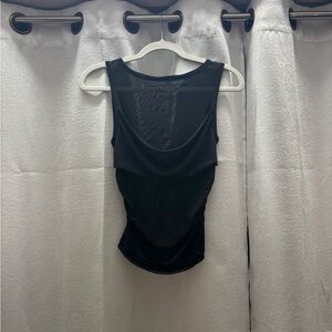Elegant Sheer Black Tank Top
